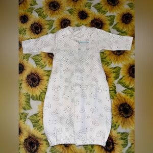 Kissy Kissy White Quilted Sleep Sack with Cloud & Moon Print-NWT